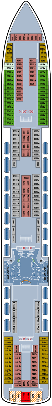 Norwegian Jewel  - Deck Eight