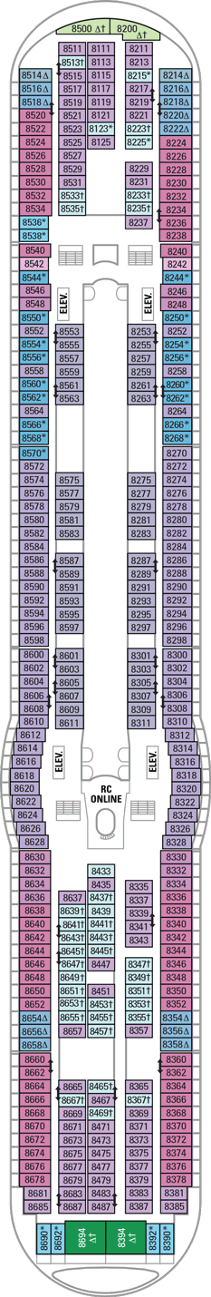 Voyager of the Seas - Deck Eight