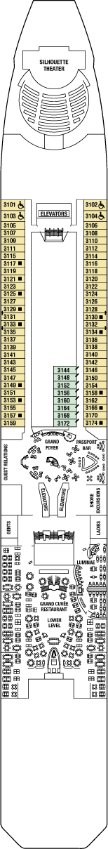 Celebrity Silhouette   - Deck 3