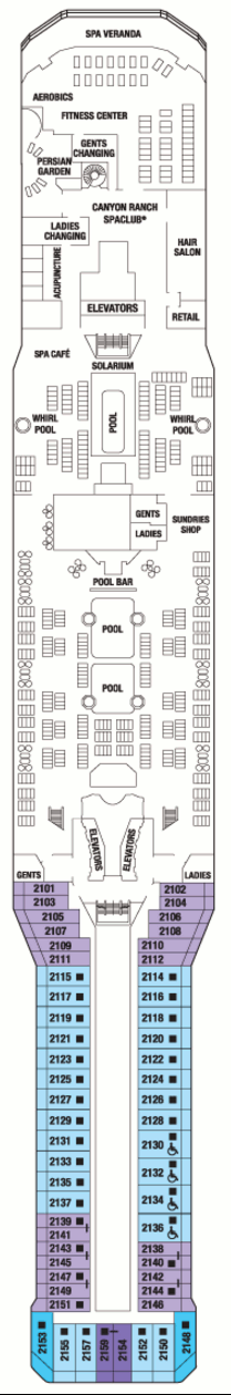 Celebrity Silhouette   - Deck 12