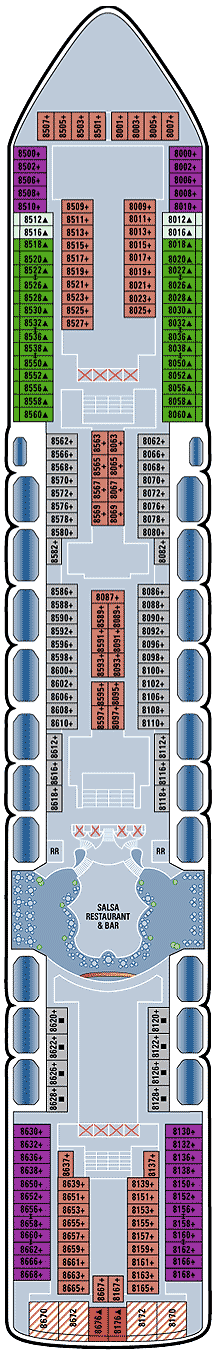 Norwegian Dawn  - Deck Eight