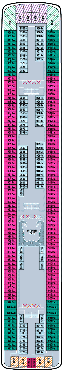 Norwegian Dawn  - Deck Nine